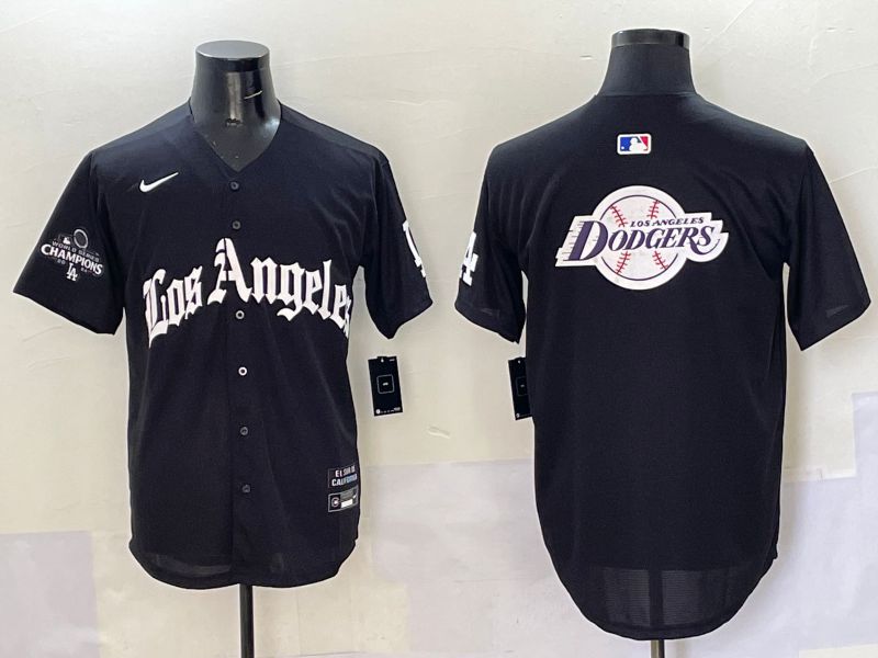 Men Los Angeles Dodgers Blank Black Five generations Joint Name 2025 Nike MLB Jersey style 83